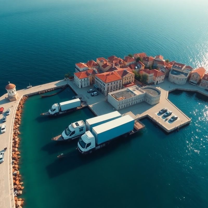Zračni pogled na luku Šibenika s logističkim i turističkim objektima
